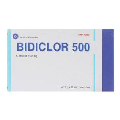 Thuốc kháng sinh BIDICLOR 500 BIDIPHAR hộp 2 vỉ x 10 viên