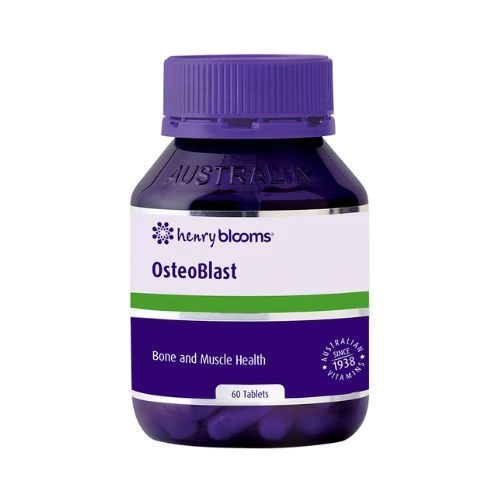 Bổ sung vitamin D3, canxi và một số khoáng chất, giúp hỗ trợ xương chắc khỏe Henry Blooms Osteoblast hộp 60 viên