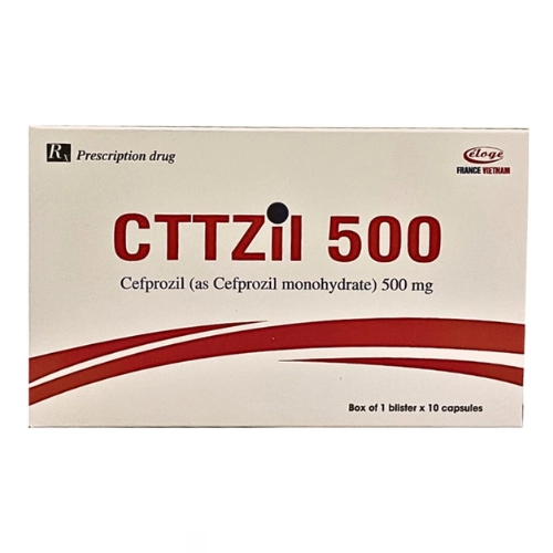 Thuốc kháng sinh CTTZIL 500 hộp 1 vỉ x 10 viên