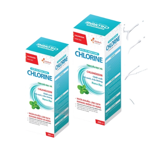 Nước súc miệng họng Chlorine N-BioTech hộp 1 chai 250ml
