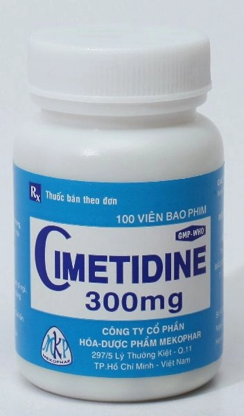 Thuốc trị loét dạ dày, tá tràng Cimetidine 300mg Mekophar chai 100 viên