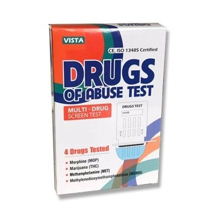 Que thử ma túy 4 chân DRUGS OF ABUSE TEST (VISTA) hộp 1 cái