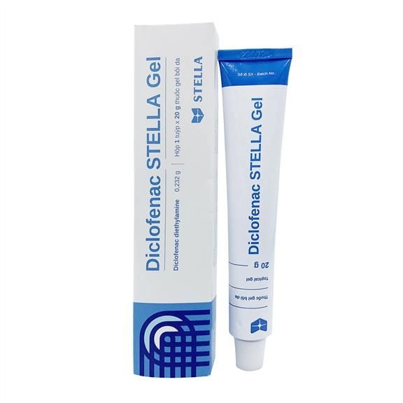 Thuốc giảm đau, kháng viêm Diclofenac STELLA Gel hộp 1 tuýp 20g