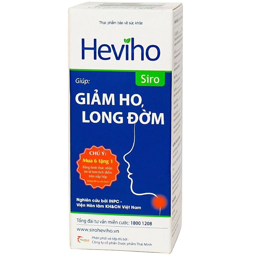 Siro giảm ho, long đờm Heviho hộp 1 chai 100ml