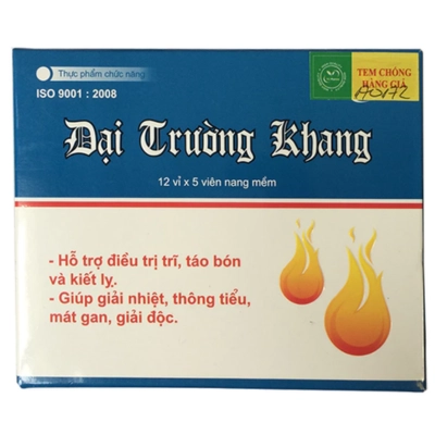 Hỗ trợ điều trị bệnh trĩ táo bón kiết lỵ Đại Trường Khang hộp 12 vỉ x 5 viên