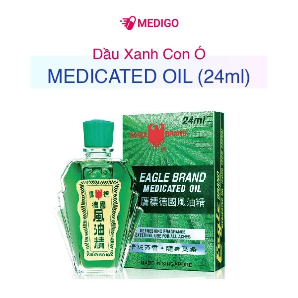 Dầu Xanh Con Ó Eagle Brand Medicated Oil Singapore hộp 1 chai 24ml