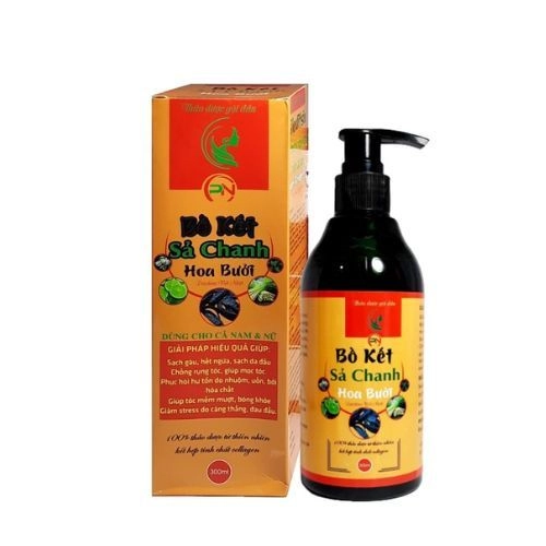 Phục hồi tóc hư tổn Dầu gội Bồ Kết Xả Chanh Hoa Bưởi chai 300ml