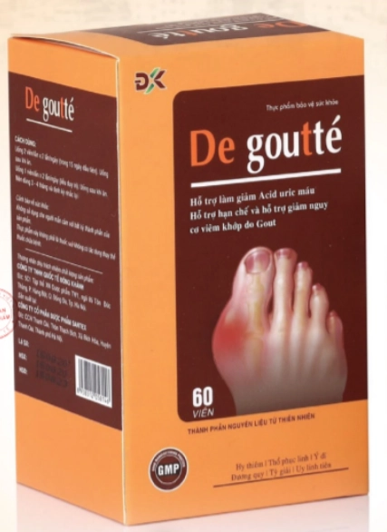 Viến uống hỗ trợ giảm acid uric máu De goutte hộp 1 lọ 60 viên