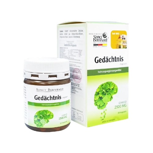 Hỗ trợ tuần hoàn máu não Gedachtnis Kapseln Sanct Bernhard hộp 1 lọ 30 viên