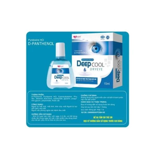 Dung dịch nhỏ mắt hỗ trợ cải thiện mắt mờ, mệt mỏi Deep Cool dryeye hộp 1 lọ 15ml