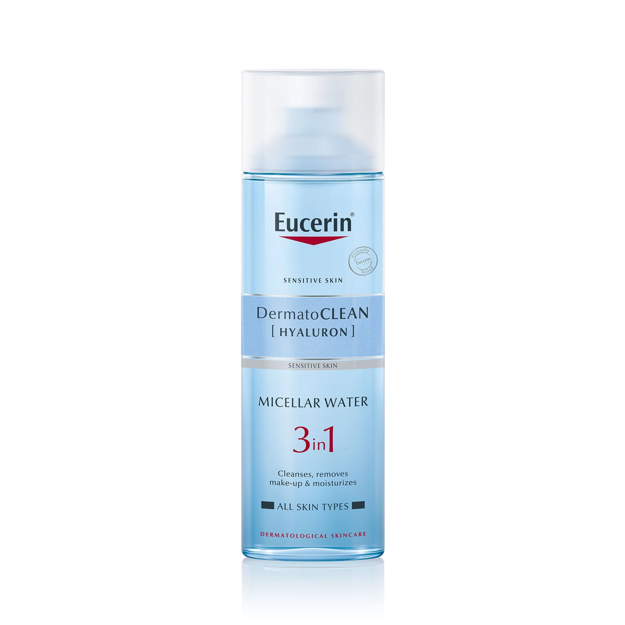 Nước tẩy trang 3 trong 1 Eucerin DermatoCLEAN Hyaluron Micellar Water 3in1 chai 200ml