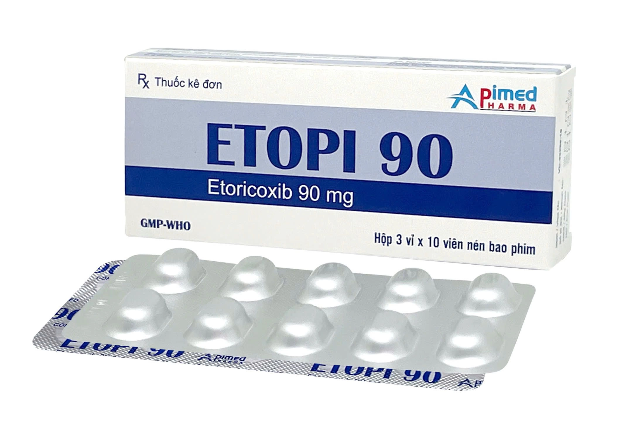 Thuốc giảm đau, kháng viêm ETOPI 90 hộp 3 vỉ x 10 viên