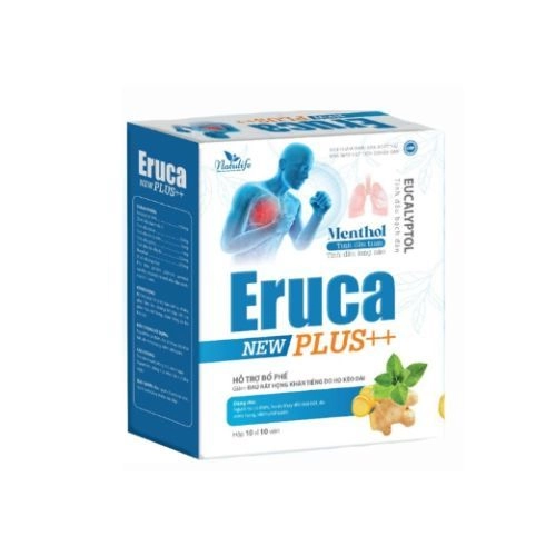 Hỗ trợ bổ phế, giảm đau rát họng Eruca New Plus hộp 10 vỉ x 10 viên