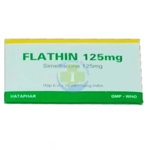 Thuốc chống đầy hơi FLATHIN 125 hộp 6 vỉ x 10 viên