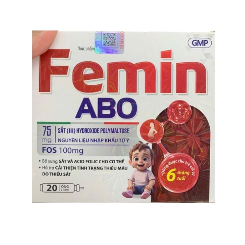 Thực phẩm bảo vệ sức khoẻ Femin ABO hộp 20 ống x 10ml