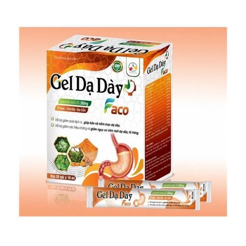Hỗ trợ và giảm nguy cơ viêm loét dạ dày tá tràng Gel Dạ Dày Faco hộp 20 gói x 10ml