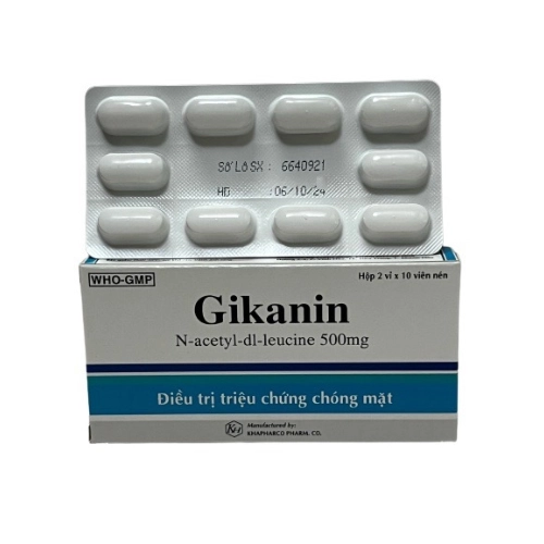 Thuốc điều trị triệu chứng chóng mặt Gikanin hộp 2 vỉ x 10 viên