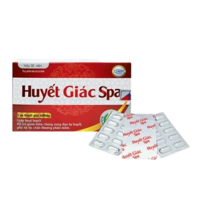 Hỗ trợ giảm tụ huyết phù nề Huyết Giác Spa hộp 30 viên