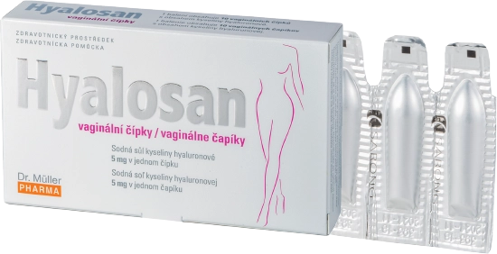 Viên đặt điều trị khô âm đạo Hyalosan Vaginal Suppositories hộp 2 vỉ x 5 viên