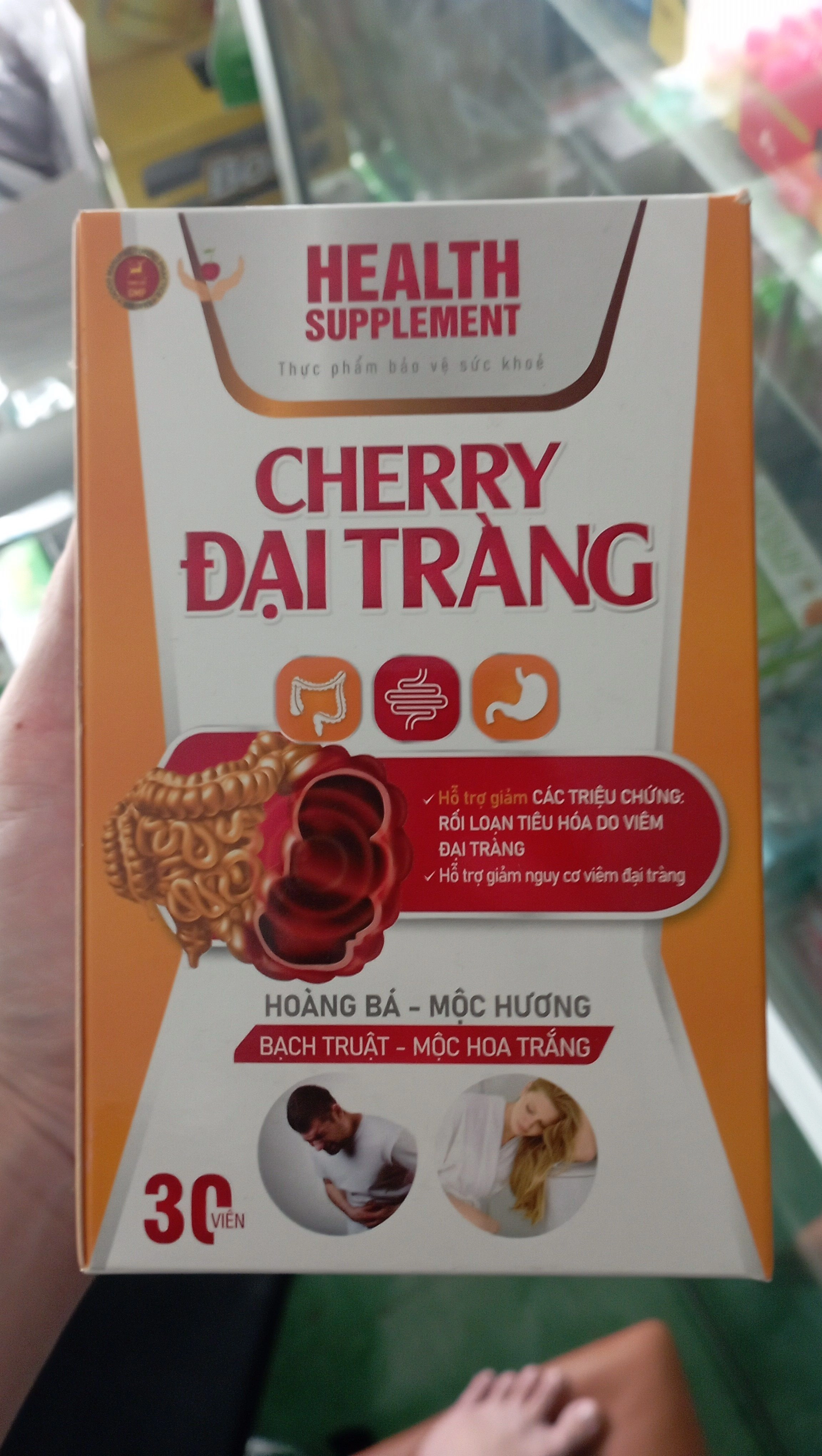 Hỗ trợ rối loạn tiêu hoá do viêm đại tràng CHERRY ĐẠI TRÀNG hộp 30 viên