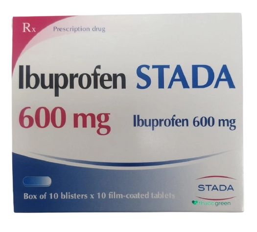 Thuốc giảm đau, trị viêm xương khớp Ibuprofen 600mg STADA hộp 10 vỉ x 10 viên