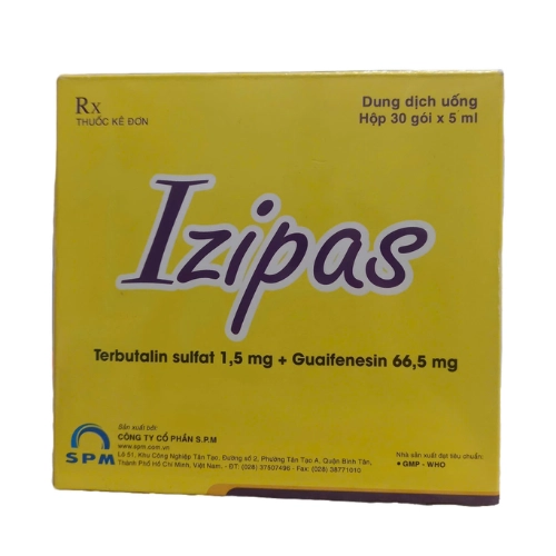 Thuốc ho long đờm Izipas hộp 30 gói x 5 ml