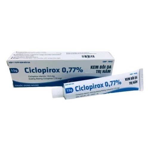 Kem bôi da trị nấm Ciclopirox 0,77% VCP hộp 1 tuýp 15g