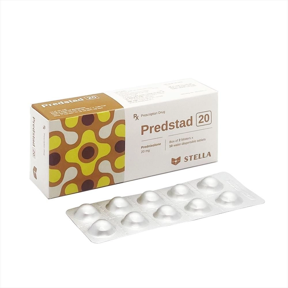 Thuốc kháng viêm Predstad 20 STELLA hộp 2 vỉ x 10 viên nén phân tán trong nước