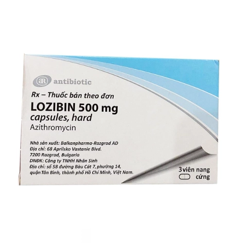Thuốc kháng sinh LOZIBIN 500mg hộp 3 viên