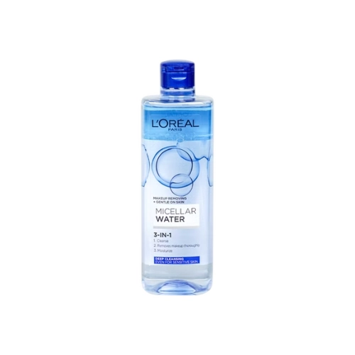 Nước tẩy trang L'oreal Micellar Water 3 in 1 nắp xanh 1 chai 400ml