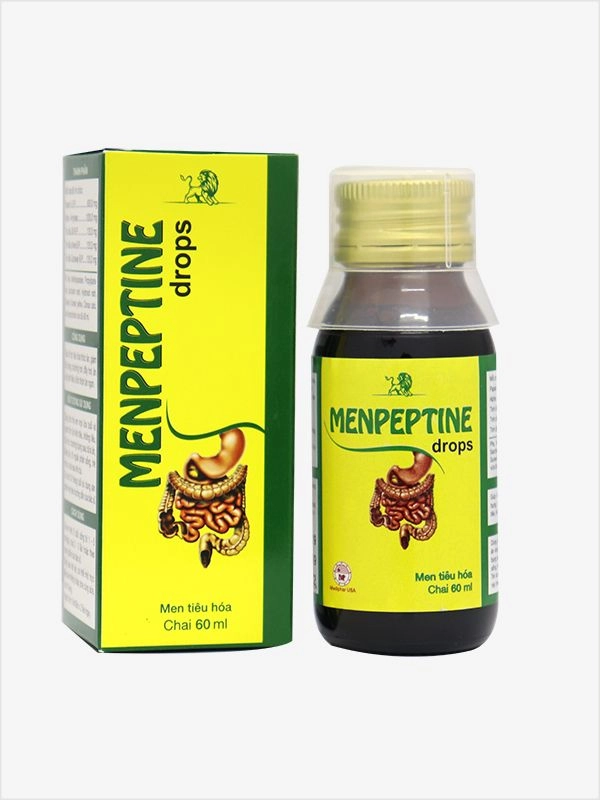 Men tiêu hóa giảm đầy hơi, khó tiêu, kích thích ăn ngon Menpeptine Drops hộp 1 chai 60ml