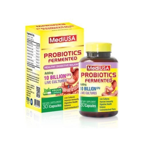 Bổ sung lợi khuẩn,  giảm rối loạn tiêu hóa  MediUSA Probiotic Fermented hộp 60 viên