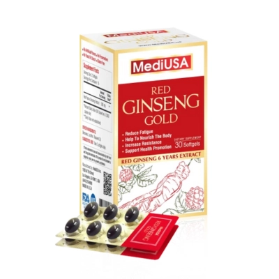 Thực phẩm bảo vệ sức khoẻ MediUSA Red Gingseng Gold hộp 30 viên