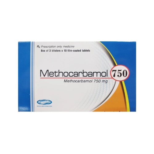 Điều trị triệu chứng trong rối loạn cơ xương cấp tính Methocarbamol 750 Savi hộp 3 vỉ x 10 viên