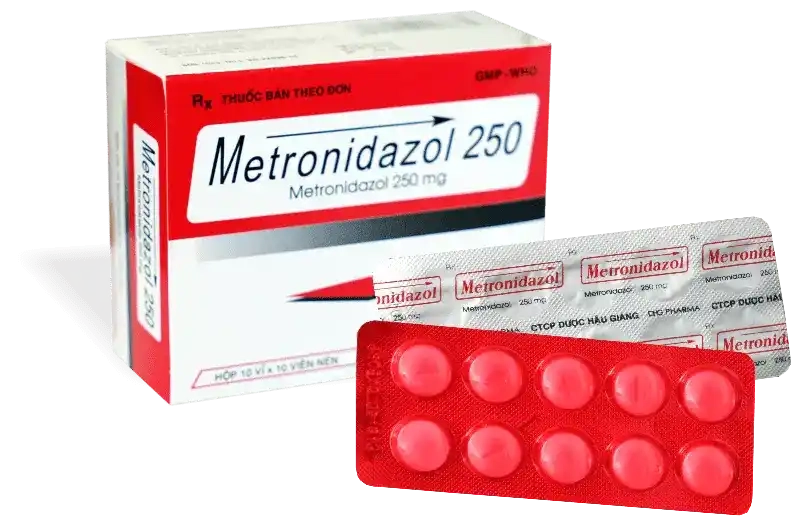 Thuốc kháng sinh Metronidazol 250mg DHG hộp 100 viên
