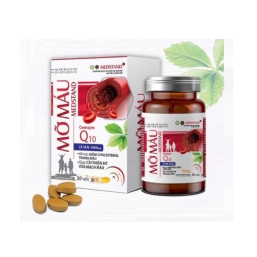 Hỗ trợ giảm mơ máu, cải thiện xơ vữa mạch máu Mỡ Máu Medstand Coenzym Q10 Hộp 30 viên