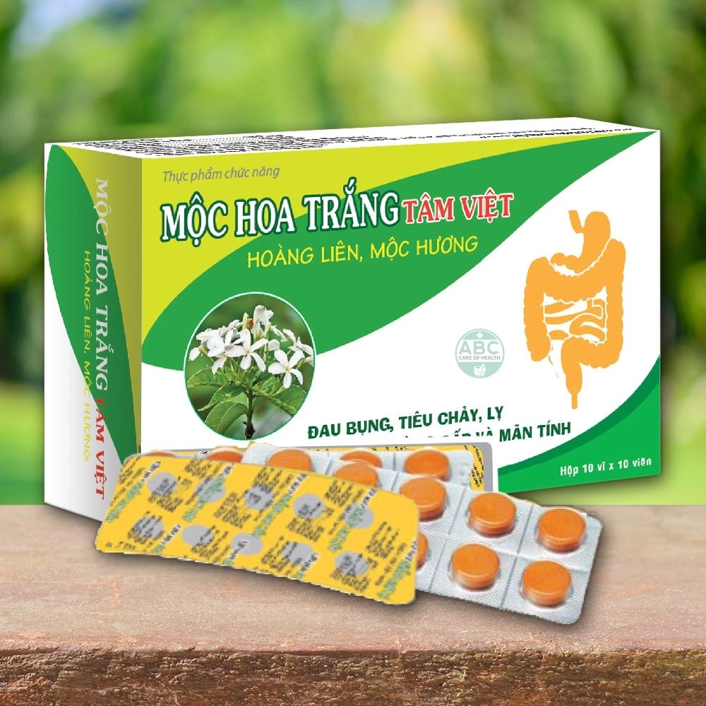 Thực phẩm chức năng Mộc hoa trắng Tâm Việt hộp 10 vỉ x 10 viên
