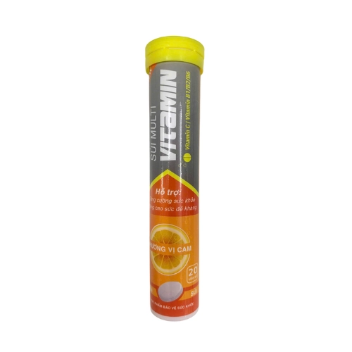 Hỗ trợ tăng cường sức đề kháng Multi Vitamin Ecosun tuýp 20 viên sủi
