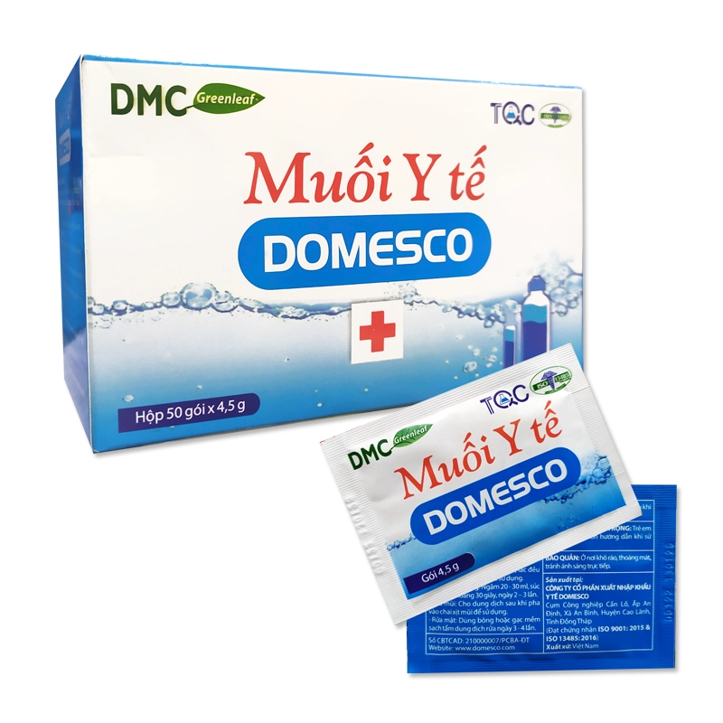 Muối y tế Domesco hộp 50 gói x 4,5g