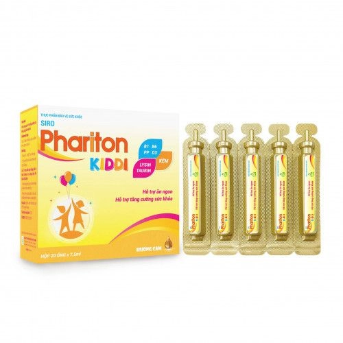 Siro ăn ngon, tăng cường sức khỏe Phariton KIDDI hộp 20 ống x 7.5ml