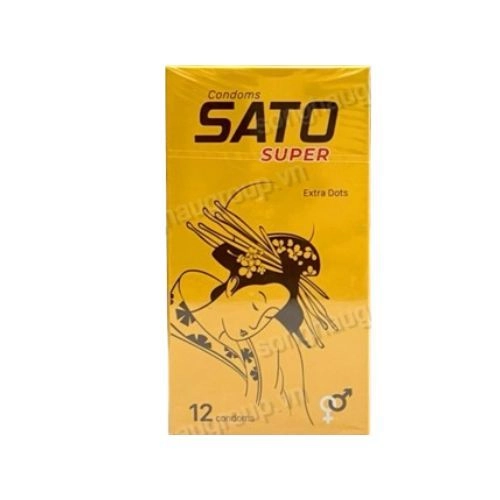 Bao cao su SATO Super Extra Dots hộp 12 cái