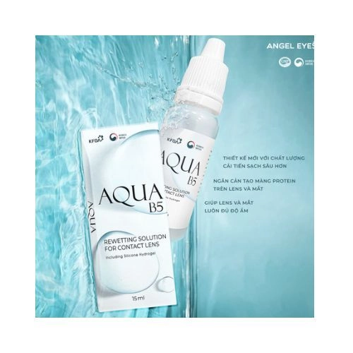Nước nhỏ mắt kính áp tròng Aqua B5 hộp 1 chai 15ml