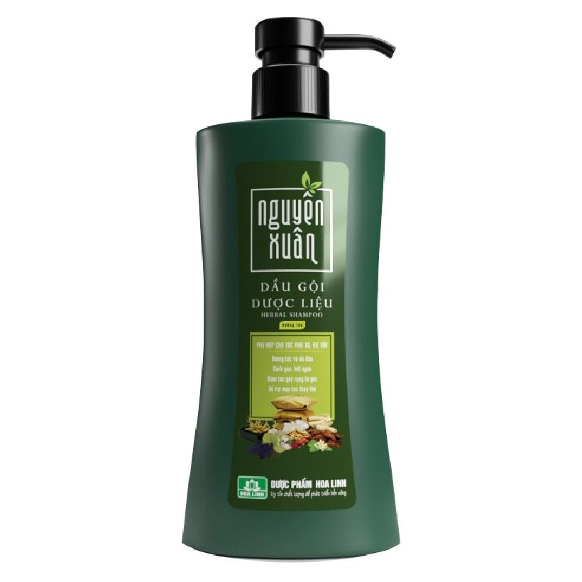 Dầu gội dược liệu Nguyên Xuân dưỡng tóc (màu xanh lá) chai 350ml