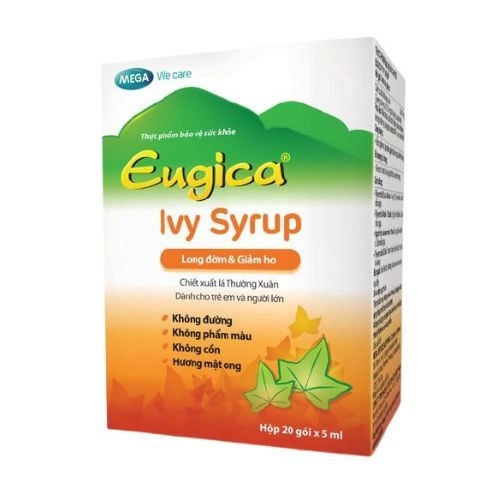 Siro ho Eugica Ivy syrup hộp 20 gói x 5ml