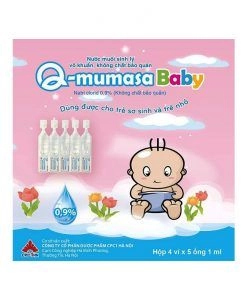 Nước muối sinh lý Q-MUMASA BABY 0.9% hộp 4 vỉ x 5 ống 1ml