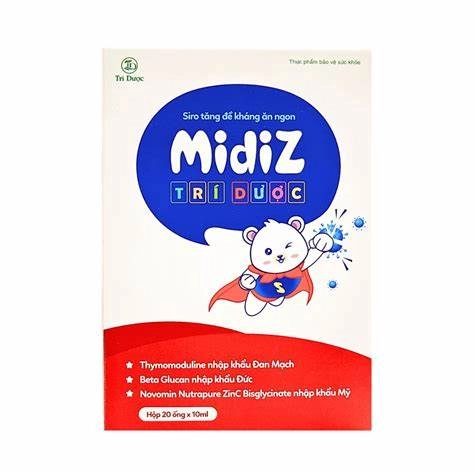 Siro tăng đề kháng ăn ngon Midiz Trí Dược hộp 20 ống x 10ml