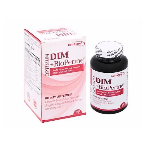 Hỗ trợ cân bằng nội tiết tố nữ Optimum Dim + BioPerine Hotchland hộp 1 lọ x 30 viên