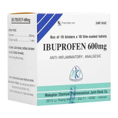 Thuốc giảm đau, trị viêm xương khớp Ibuprofen 600mg (Mekophar) hộp 10 vỉ x 10 viên