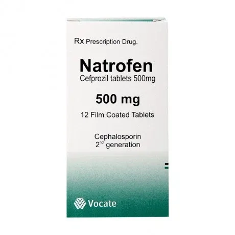 Thuốc kháng sinh Natrofen 500mg (Cefprozil) hộp 12 viên