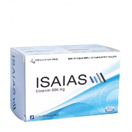 Thuốc điều trị hỗ trợ chứng dễ vỡ mao mạch Isaias 600mg hộp 60 viên